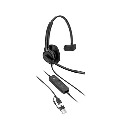 Mission 415 Classic Mono USB Headset | USB-C | USB-A Adapter - C01A9AA#AC3